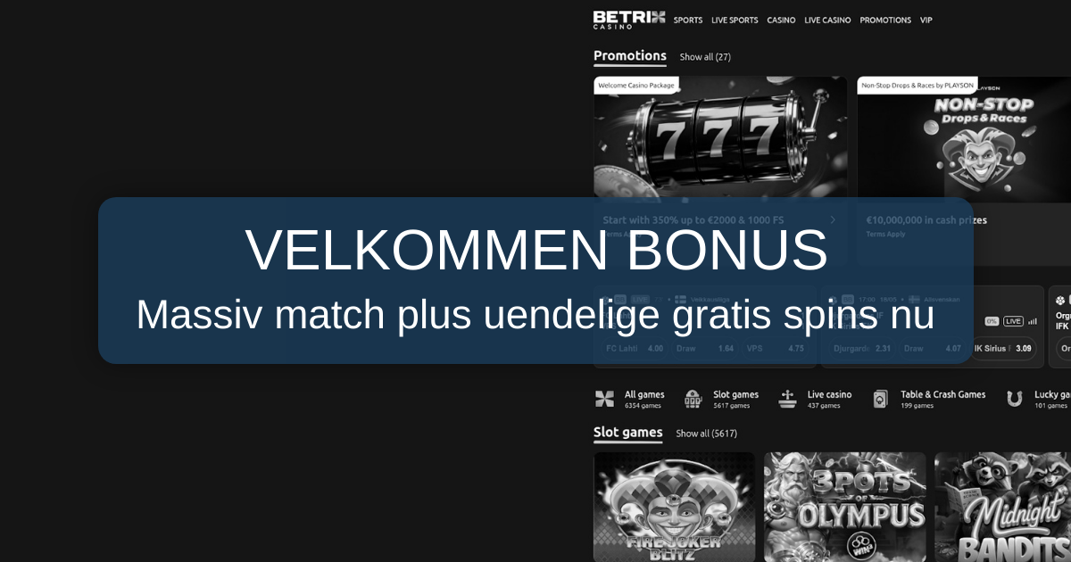 Betrix Casino Danmark - Licenseret casino med MitID